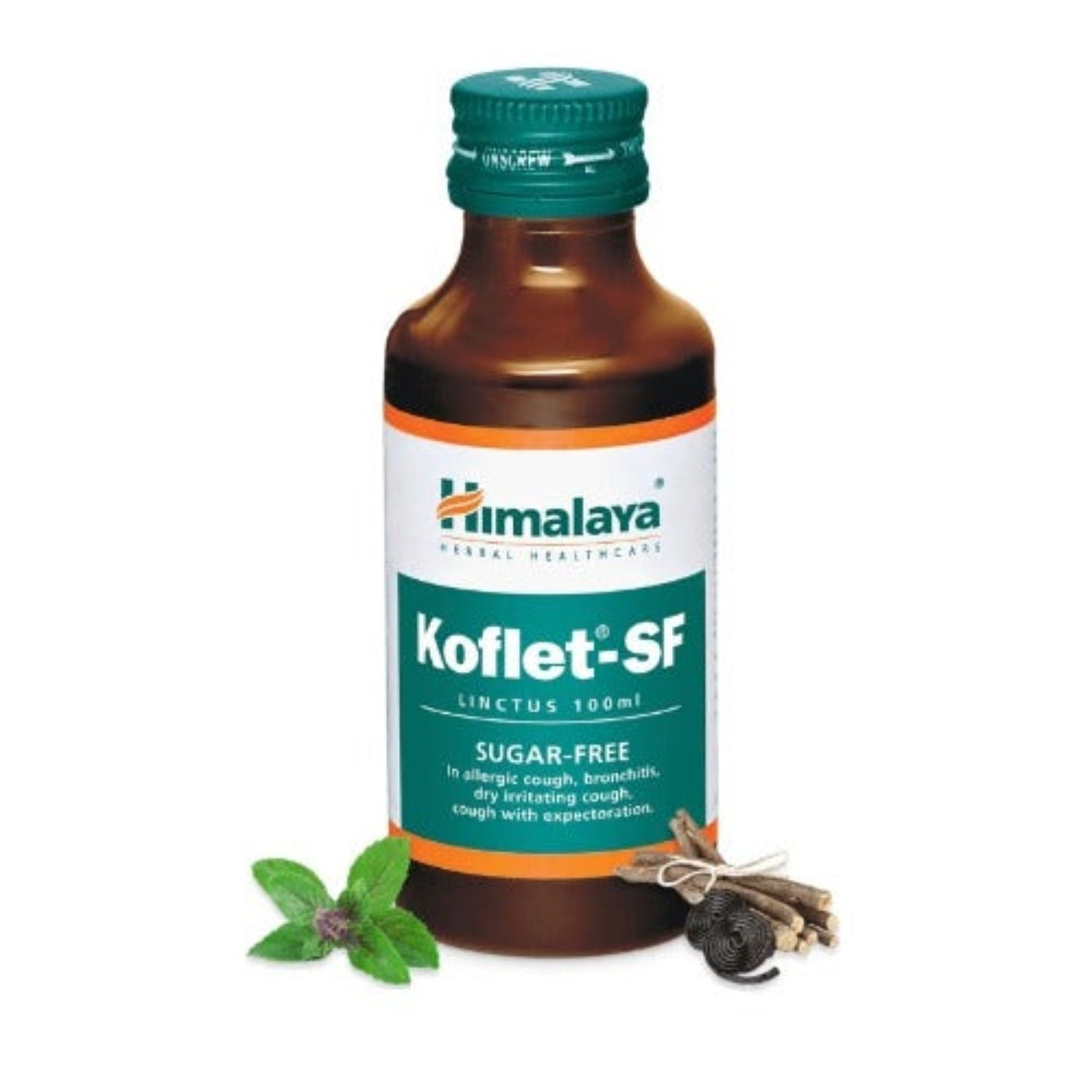 Himalaya Herbal Ayurvedic Koflet-SF The Sugar-Free Cough Linctus Liquid 100 ml