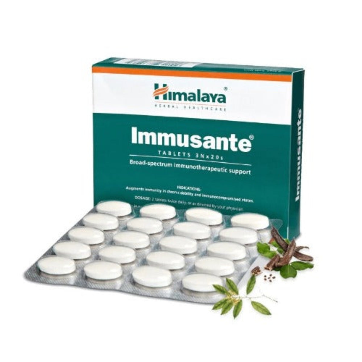Himalaya Herbal Ayurvedic Immusante Broad-Spectrum Immunotherapeutic Support 3 x 20 Tablets