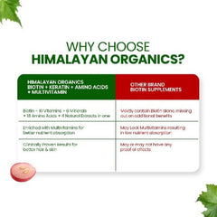 Himalayan Organics Biotin 10,000mcg Supplement With Keratin,Amino Acids & Multivitamin 120 Vegetarian Tablets