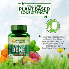 Himalayan Organics Plant Based Bone Strength Supplement Calcium,Magnesium & Zinc 60 Vegetarian Capsules
