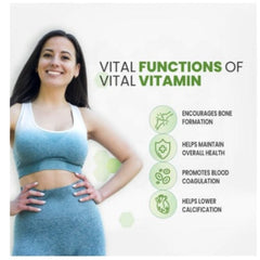 Himalayan Organics Plant-Based Vitamin K2 Supplement Supports Stronger Bone & Heart Health 120 Vegetarian Capsules