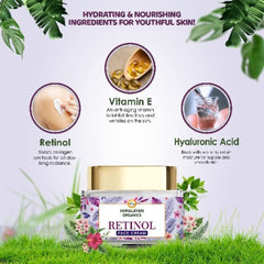 Himalayan Organics Retinol Cream For Women For Wrinkles,Lines And Skin Dullness With Hyaluronic Acid & Vitamin E 50ml