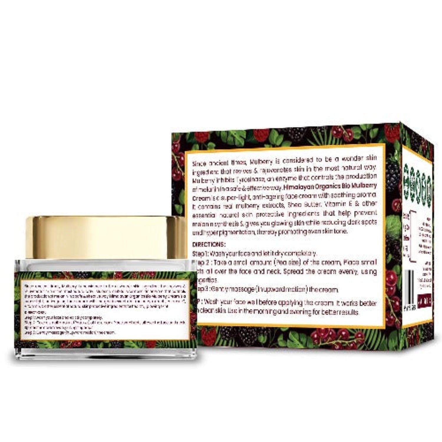 Himalayan Organics Bio Mulberry Cream Remove Dark Spots,Uneven Skin Tone Oil Free & All Skin Types Cream 50gm