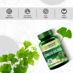 Himalayan Organics Ginkgo Biloba For Healthy Brain Functions 60 Vegetarian Capsule