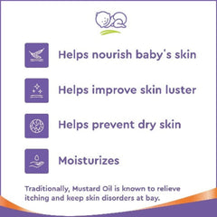 Himalaya Herbal Ayurvedic Baby Care Massage Oil Regular Massaging Strengthens Muscles And Enhances Growth (Mustard) Oil
