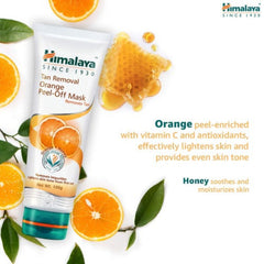 Himalaya Herbal Ayurvedic Personal Care Tan Removal Orange Removes impurities Lightens Skin Tone From First Use Peel-Off Mask