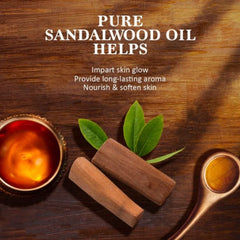 Himalaya Herbal Ayurvedic Personal Body Care Ayurveda Sandal Glow Ayurveda-Based Pure Sandalwood Oil In Soap For Nourished Glowing Skin Soap