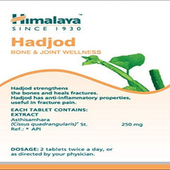 Himalaya Pure Herbs Bone & Joint Wellness Herbal Ayurvedic Hadjod Strengthens Bones 60 Tablets