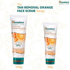Himalaya Herbal Ayurvedic Personal Care Tan Removal Orange Gently Scrubs Away Tanned Skin Cells Reveals Glowing Skin Face Scrub