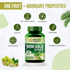 Himalayan Organics Noni Gold Extract Body Detoxifier Supplement 90 Vegetarian Capsules