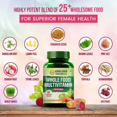 Himalayan Organics Whole Food Multivitamin For Women Natural Vitamins & Minerals 60 Vegetarian Capsules