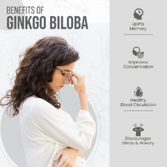 Himalayan Organics Ginkgo Biloba For Healthy Brain Functions 60 Vegetarian Capsule