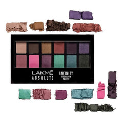 LAKME ABSOLUTE INFINITY EYESHADOW PALETTE MIDNIGHT MAGIC PIGMENTED BLENDABLE EYE SHADOW PALETTE WITH 12 MATTE AND SHIMMER SHADES EYE MAKEUP KIT 12 G