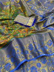 Bollywood Indian Pakistani Ethnic Party Wear Style Pure Soft Tissue Silk With Sworshki Saree/Sari Code C 44