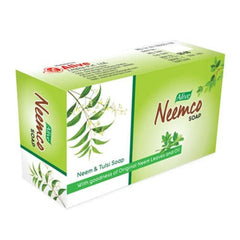 Alive Ayurvedic Neemco Natural Neem Tulsi Soap 100 Gm Pack Of 6 Natural Bathing Soap/Bar Bath Soaps Healthy And Glowing Skin 100% Pure,Vegan & Chemical Free All Skin Types