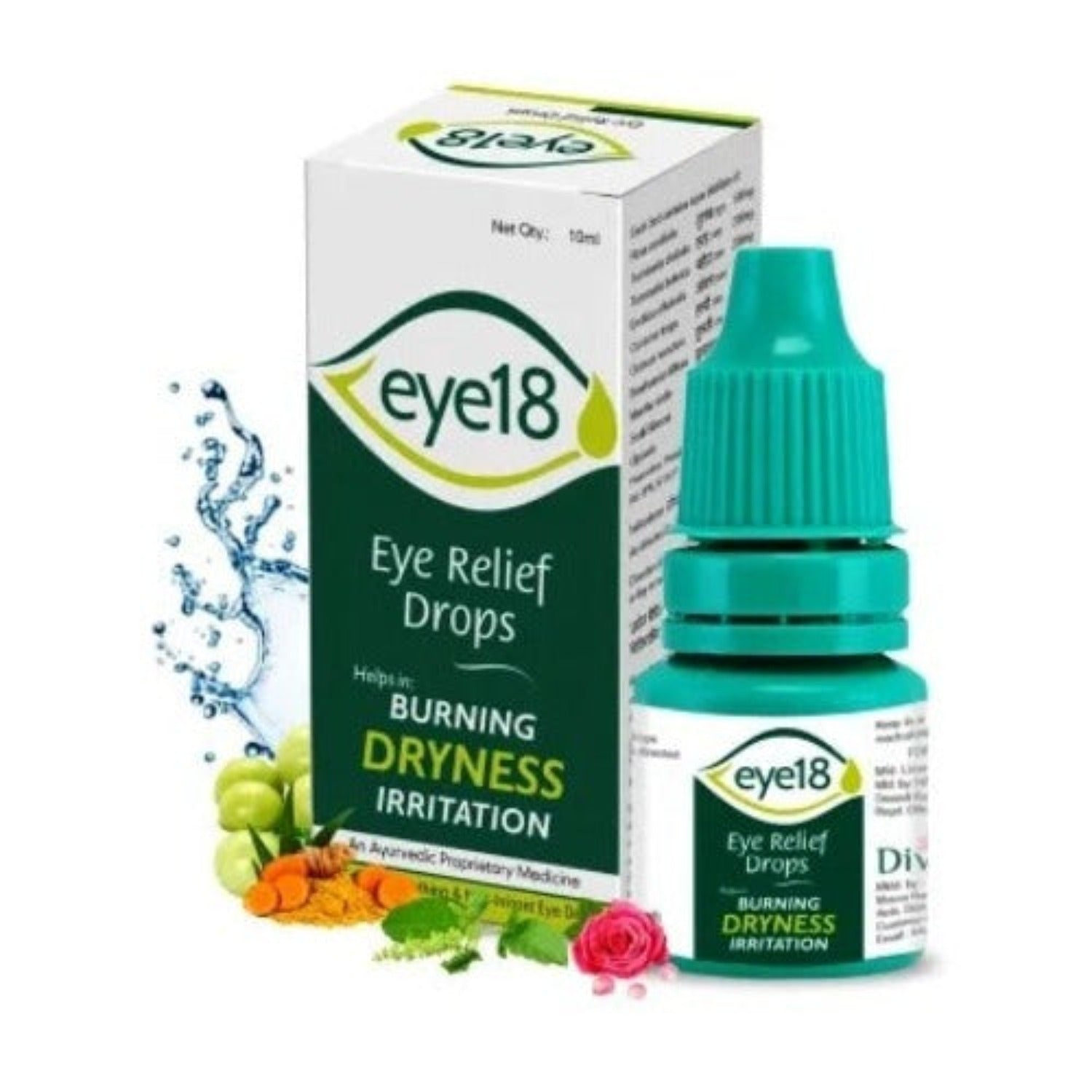 Divisa Herbal Care Ayurvedic Eye 18 Eye Relief Drops 10 ML