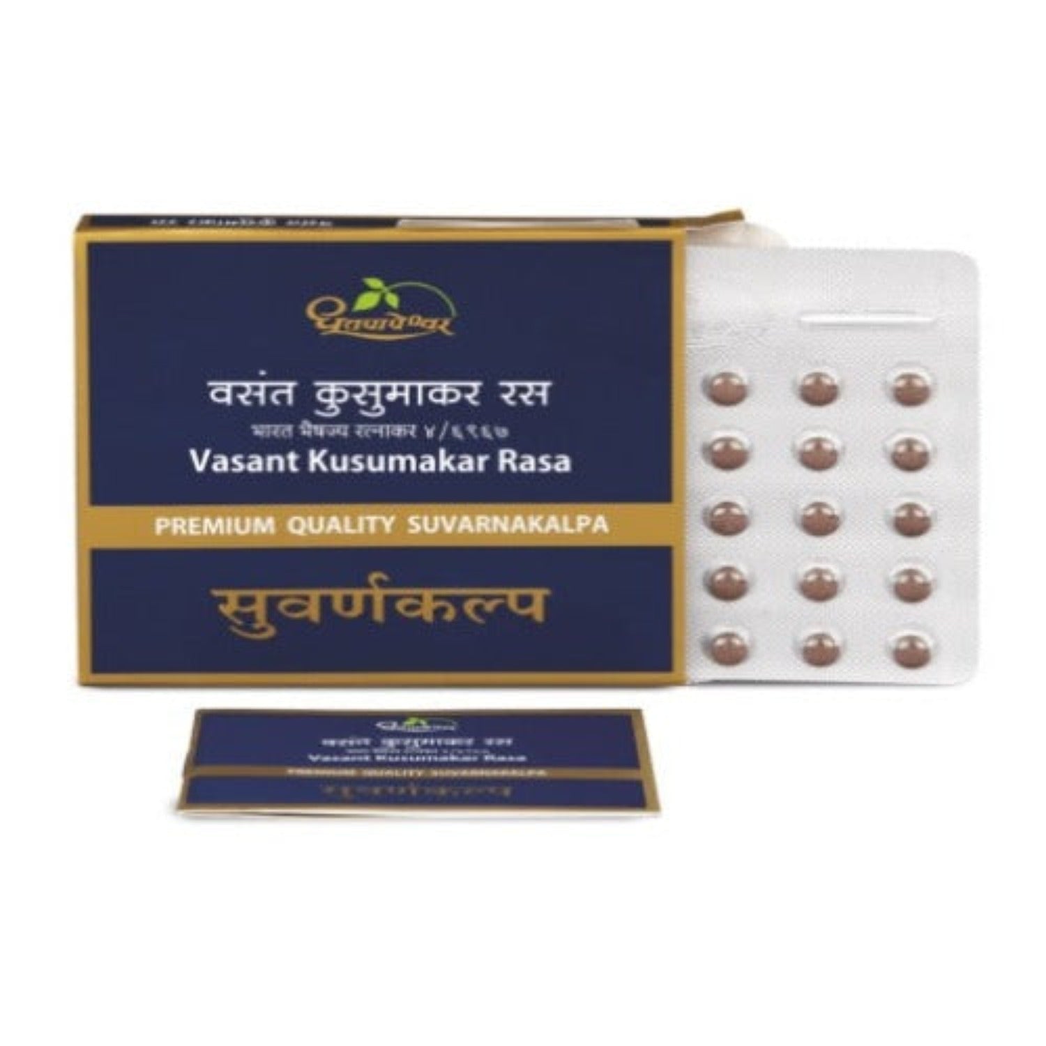 Dhootapapeshwar Ayurvedic Vasant Kusumakar Ras Suvarnakalpa Tablets