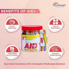 Dr.Morepen Aid Adhesive First Aid Dressing 100 Bandages