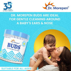 Dr.Morepen Buds 100% Pure Cotton & Eco-Friendly Earbuds 100 Cotton Buds