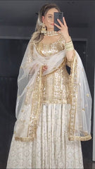 Indian Pakistani Women Lengha Wedding Bollywood Bridal Ethnic Party Wear Lehenga Pure Soft Heavy Faux Georgette Lahenga Choli