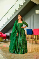 Bollywood Indian Pakistani Ethnic Party Wear Women Soft Pure Beautiful And Elegant Silk Sequence Anarkali Dress