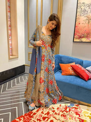 Bollywood Indian Pakistani Ethnic Party Wear Women Soft Pure Rayon Maxi With Dupatta Dress