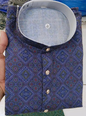 Bollywood Indian Pakistani Ethnic Party Wear Pure Soft Heavy Cotton Print Kurta Pyjama