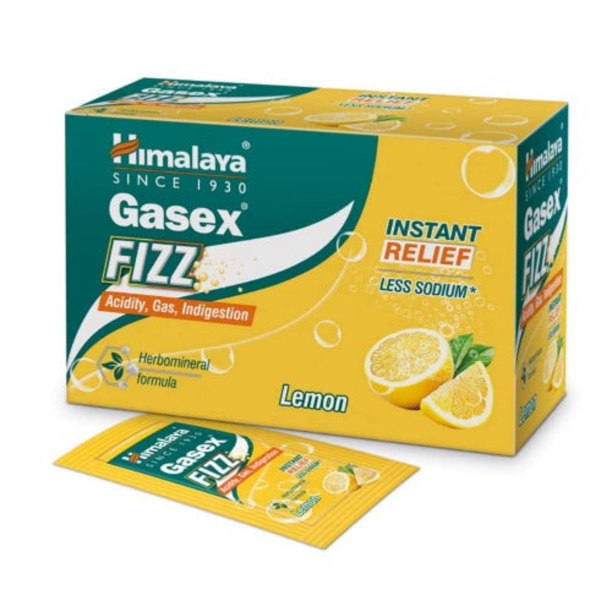 Himalaya Ayurvedic Herbal Healthcare Gasex Fizz Instant relief from acidity Fast relief from gas,indigestion(Lemon,Orange & Jaljeera Powder 5 g 25 Sachet