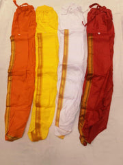 Indian Ethnic Party Wear Pure Soft Silk With Border Readymade Men Dhoti for Dhoti Lovers
