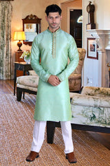Bollywood Indian Pakistani Ethnic Party Wear Pure Soft Silk Men Kurta Silk Pyjama Cotton