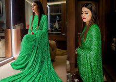 Bollywood Indian Pakistani Ethnic Party Wear Soft Pure Sanna Silk Women & Girls Saree/Saris/Sari