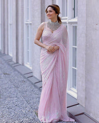 Bollywood Indian Pakistani Ethnic Party Wear Soft Pure Georgette Women & Girls Saree/Sari