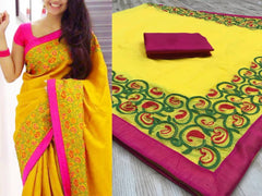 Bollywood Indian Pakistani Ethnic Party Wear Soft Pure Chanderi Silk Women & Girls Saree/Sari