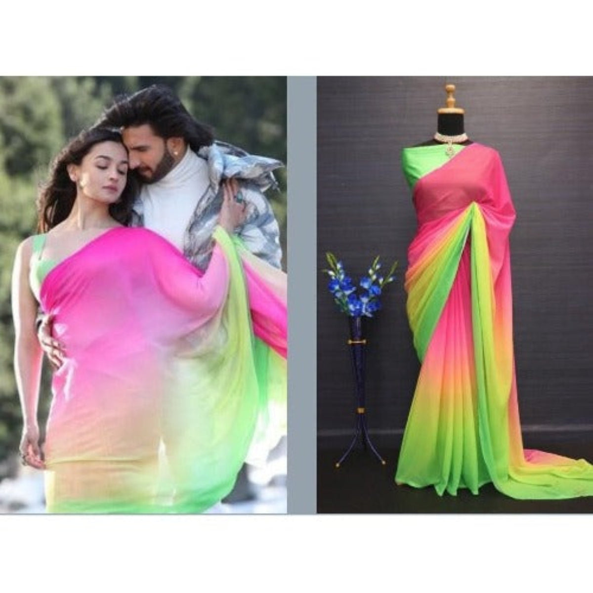 Bollywood Indian Pakistani Ethnic Party Wear Soft Pure Georgette Saree/Sari