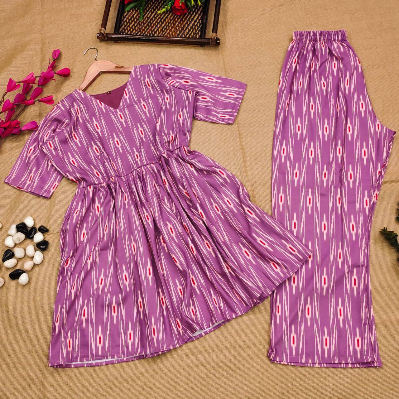 Perfect Fit For This Winter Casuals To For Formals Co Ord Set Rayon/Muslin Summer Special To Pair