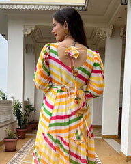 Bollywood Indian Pakistani Ethnic Party Wear Soft Pure Georgette Rainbow Maxi Dress