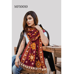 Bollywood Indian Pakistani Ethnic Party Wear Soft Pure 100% Khadi Embroidered Scarf/Mufflers/stoles