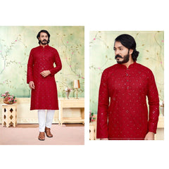 Bollywood Indian Pakistani Ethnic Party Wear Soft Pure Cotton Men Kurta Pyjama