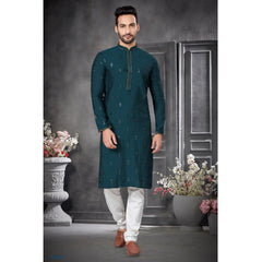 Bollywood Indian Pakistani Ethnic Party Wear Soft Pure Heavy Cotton Silk With Sequence Embroidery Work Kurta Pyjama