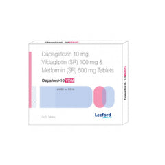 Leeford Dapaford-10 VDM Dapagliflozin,Vildagliptin & Metformin Tablets