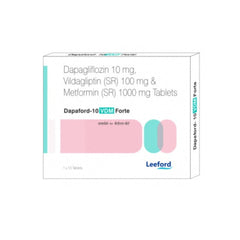 Leeford Dapaford-10 VDM Forte Dapagliflozin,Vildagliptin & Metformin Tablets