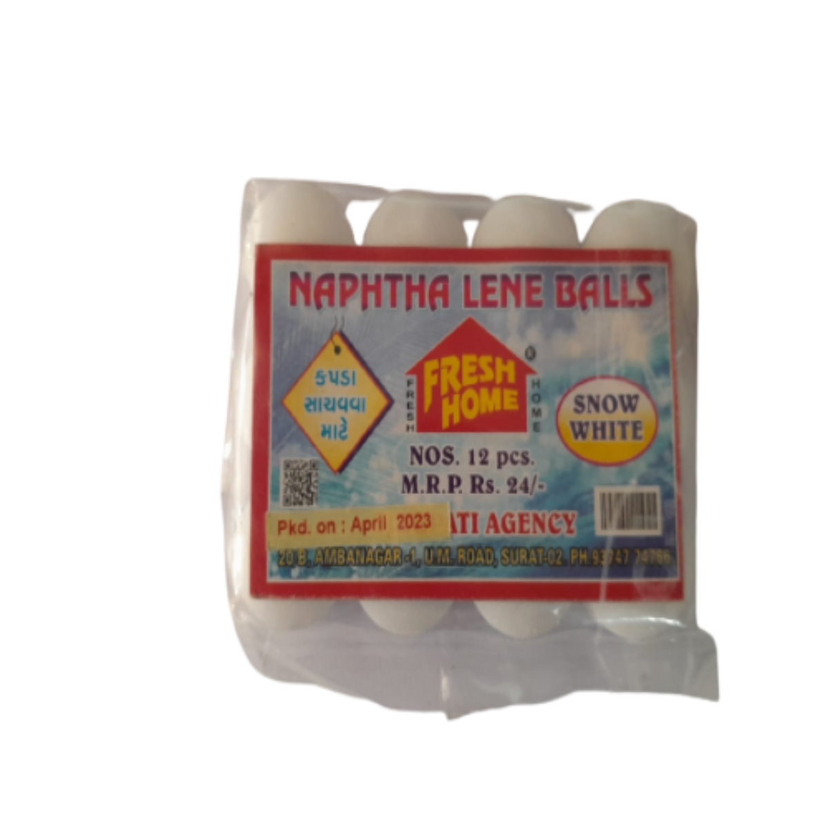Fresh Home Naphthalene Fragrance Balls for Clothes and Room Freshner with Pure Quality Color White