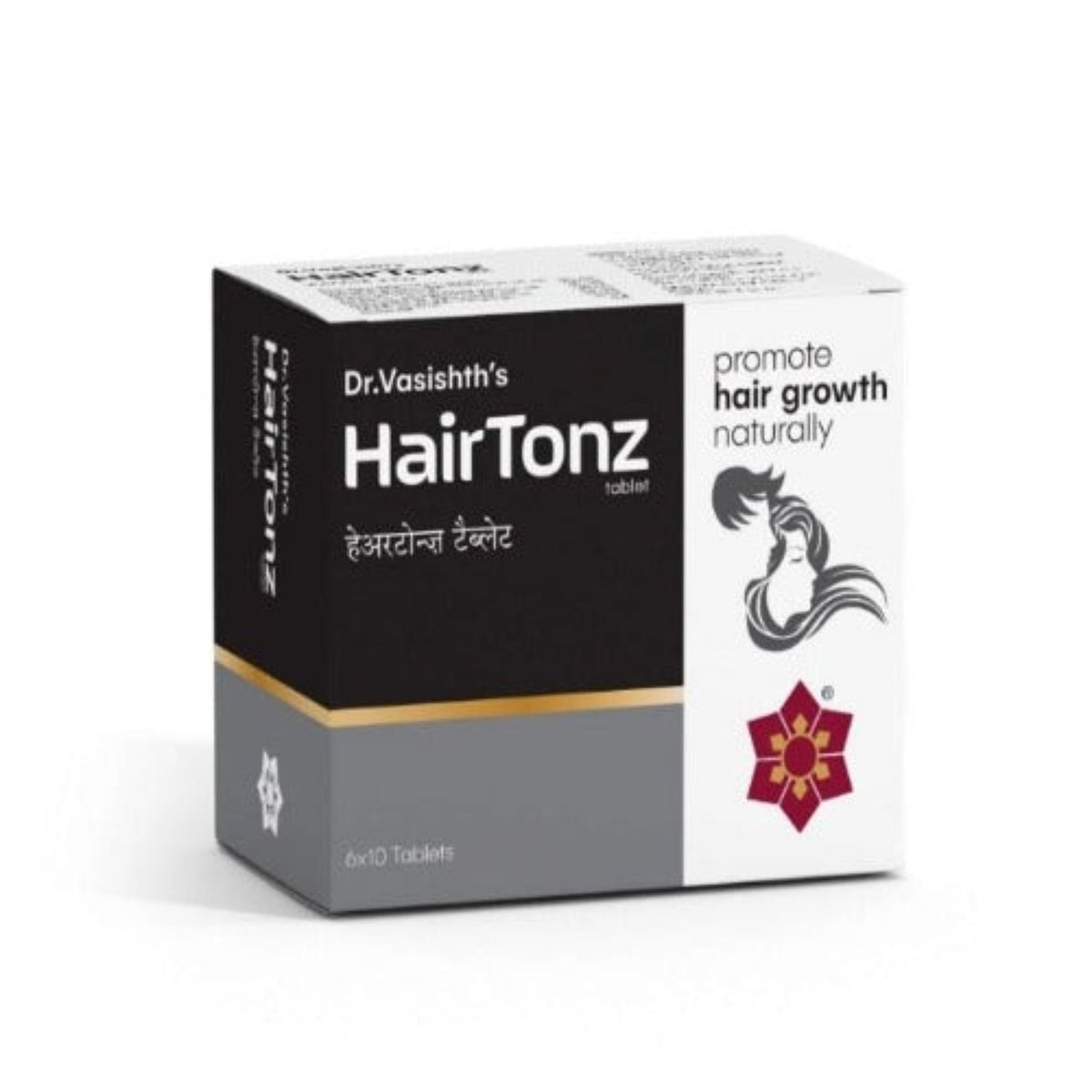Аюрведический препарат для здоровья волос Hairtonz Dr.Vasishth's, 6 х 10 таблеток