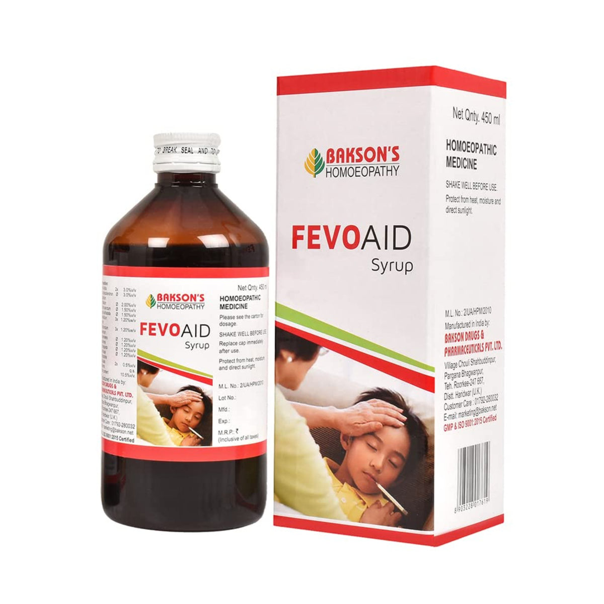 Bakson's Homoeopathy Fevo Aid Relieves Fever Syrup