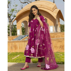 Bollywood Indian Pakistani Ethnic Party Wear Soft Pure Tubby Organza Rani Suit Dress