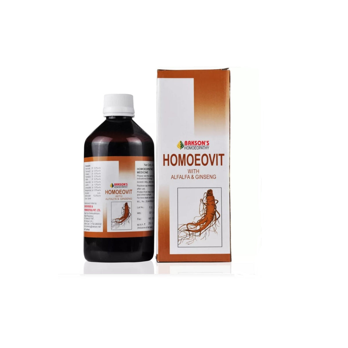Bakson's Homoeopathy Homoeovit With Alfalfa & Ginseng Health Restorative Tonic Syrup