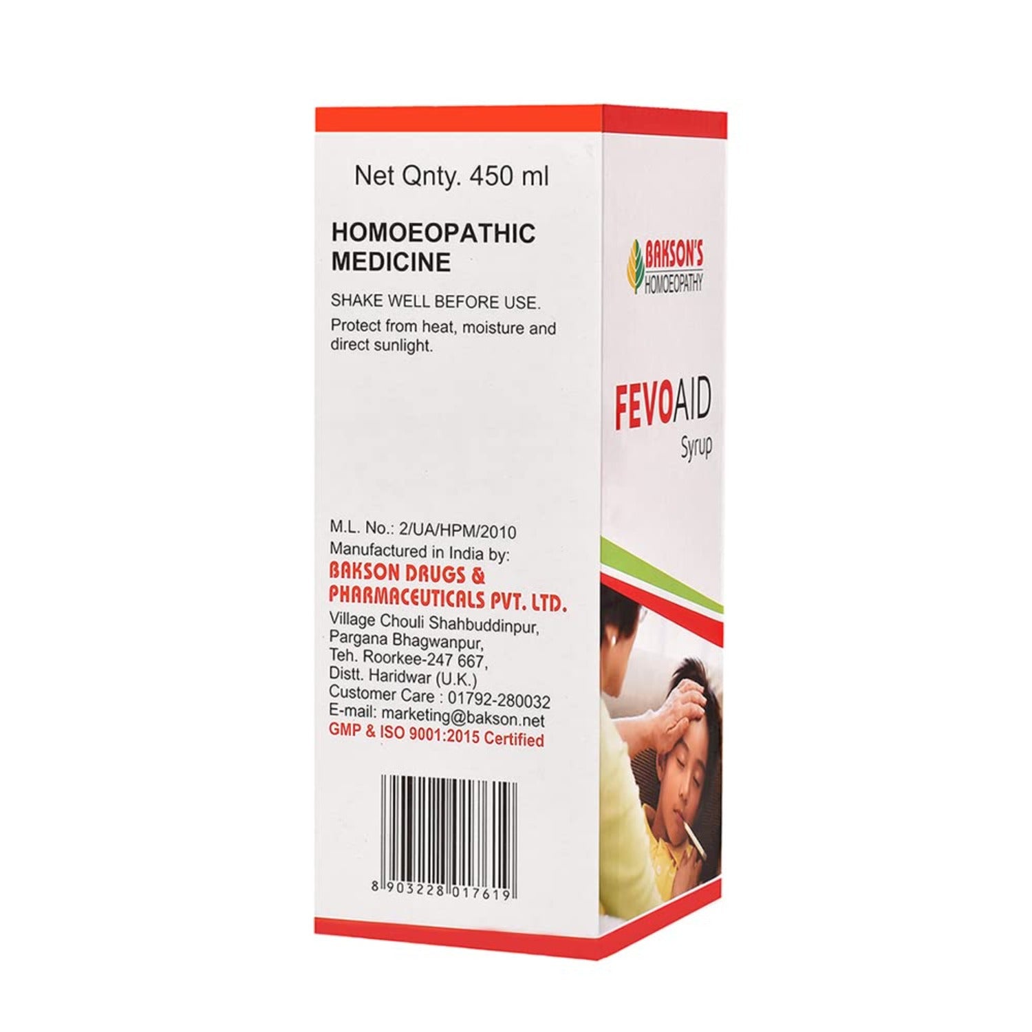 Bakson's Homoeopathy Fevo Aid Relieves Fever Syrup