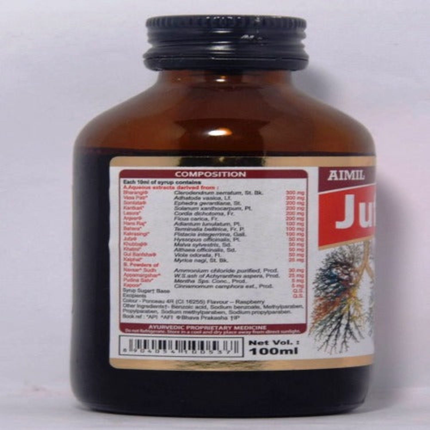 Aimil Ayurvedic Jufex Syrup & Syrup Herbal Syrup For Respiratory Wellness 100 ml