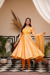 Bollywood Indian Pakistani Ethnic Party Wear Women Soft Pure Tubby Organza Yellow Suit Set Dress