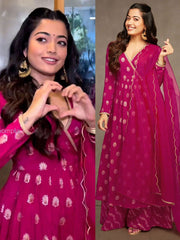 Bollywood Indian Pakistani Ethnic Party Wear Soft Pure Georgette Pink Suit Anarkali Dress